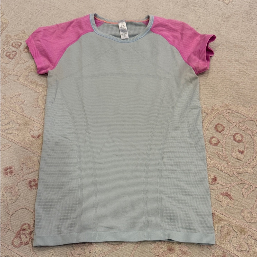Ivivva Pink and Gray Short Sleeve Tee